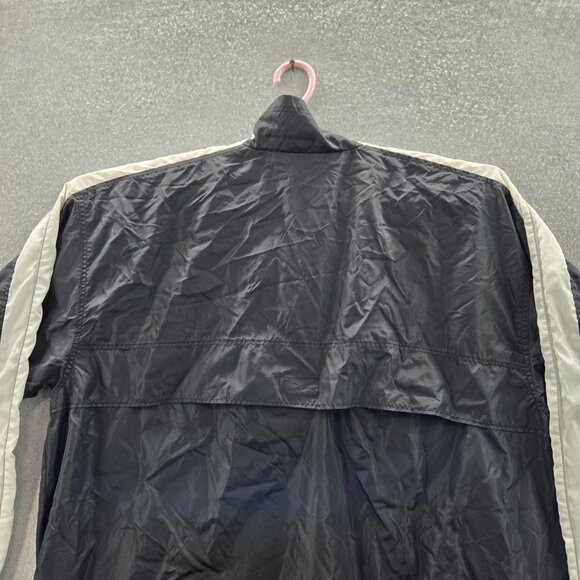 Puma Jacket M Black Nylon Polyester Windbreaker Activewear Logo Long Sleeve - Picture 4 of 8